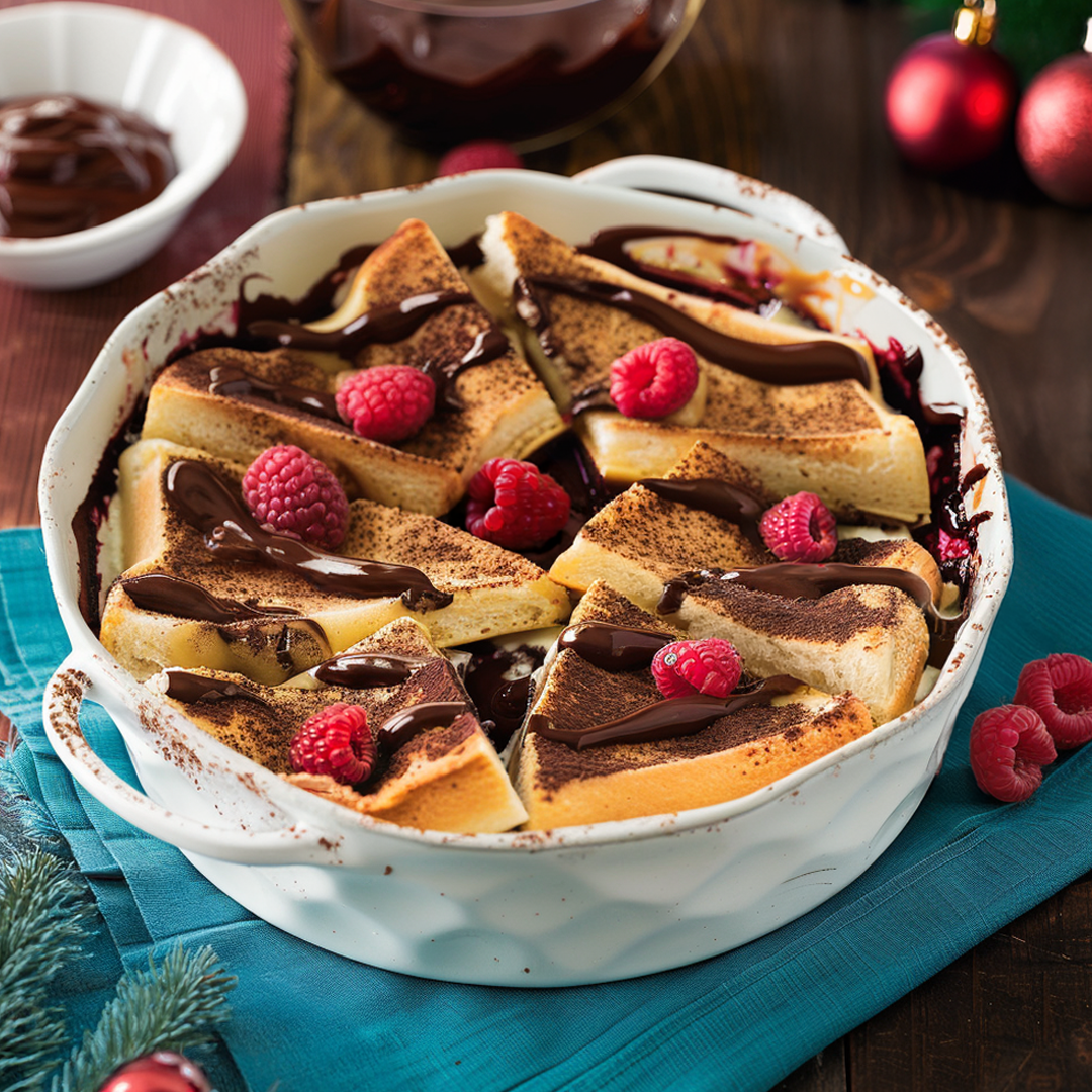 Raspberry Chocolate Bread & Butter Pudding – Johnston Mooney &amp; O’Brien