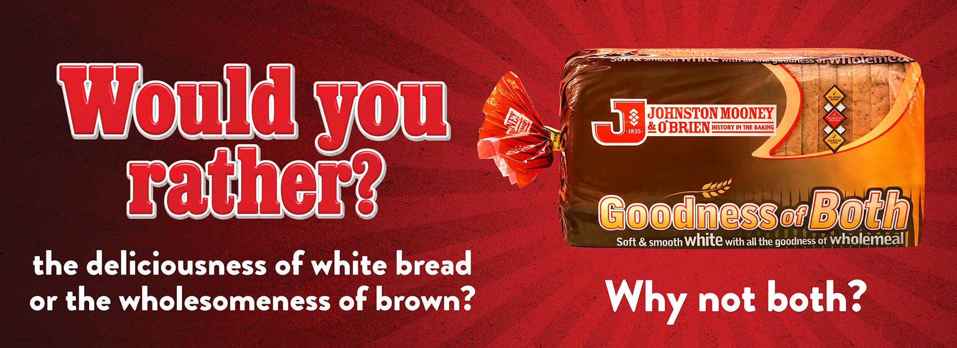 Johnston Mooney & O'Brien Goodness of Both Pan. Would you rather the deliciousness of white bread or the wholesomeness of brown? Why not both